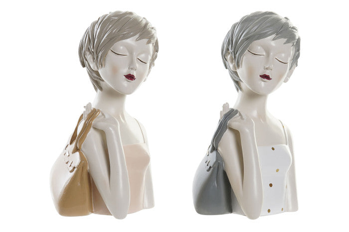STATUETA BUST FEMEIE CU GEANTA