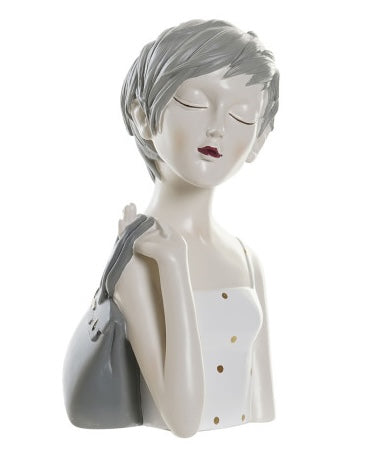 STATUETA BUST FEMEIE CU GEANTA